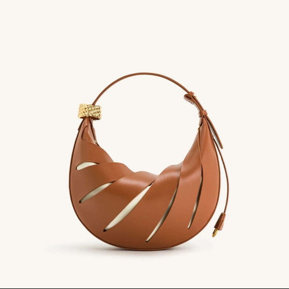 Jana Hollow Out Shoulder Bag - Brown